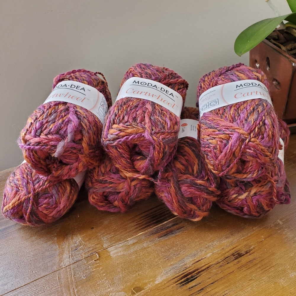 Moda Dea Cartwheel yarn 7 skeins Bronzeberry destash lot -  bundle 2 of 4